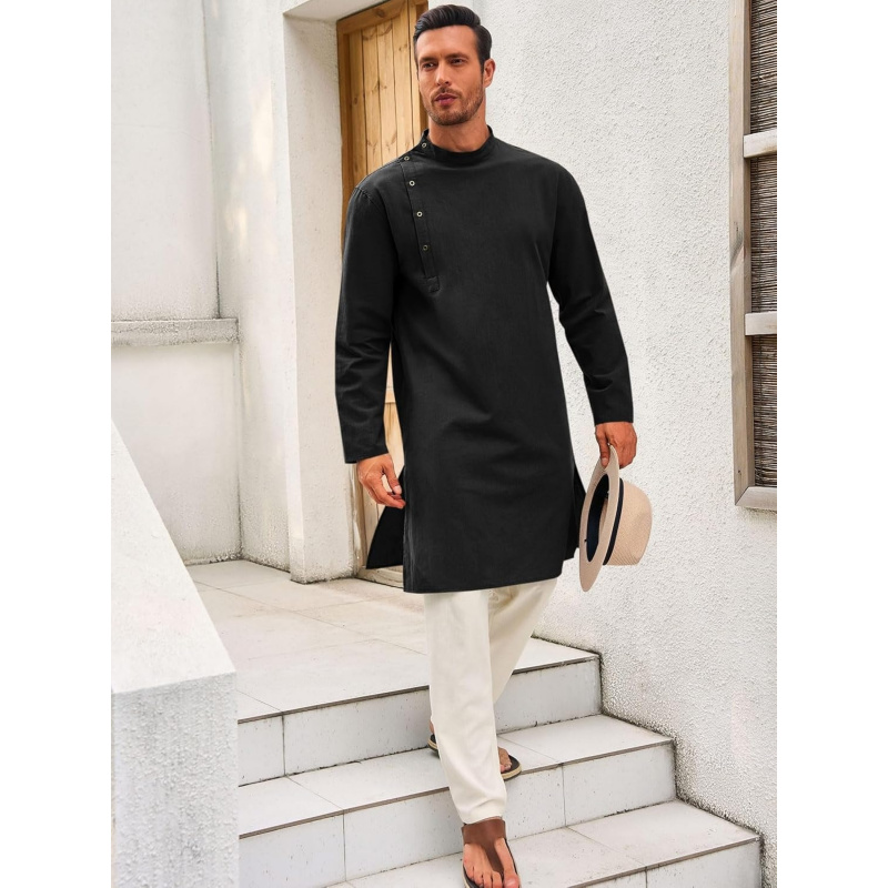 Baju Kaftan Thobe Pria Lengan  - Kurta Men Cotton ulasan dan harga