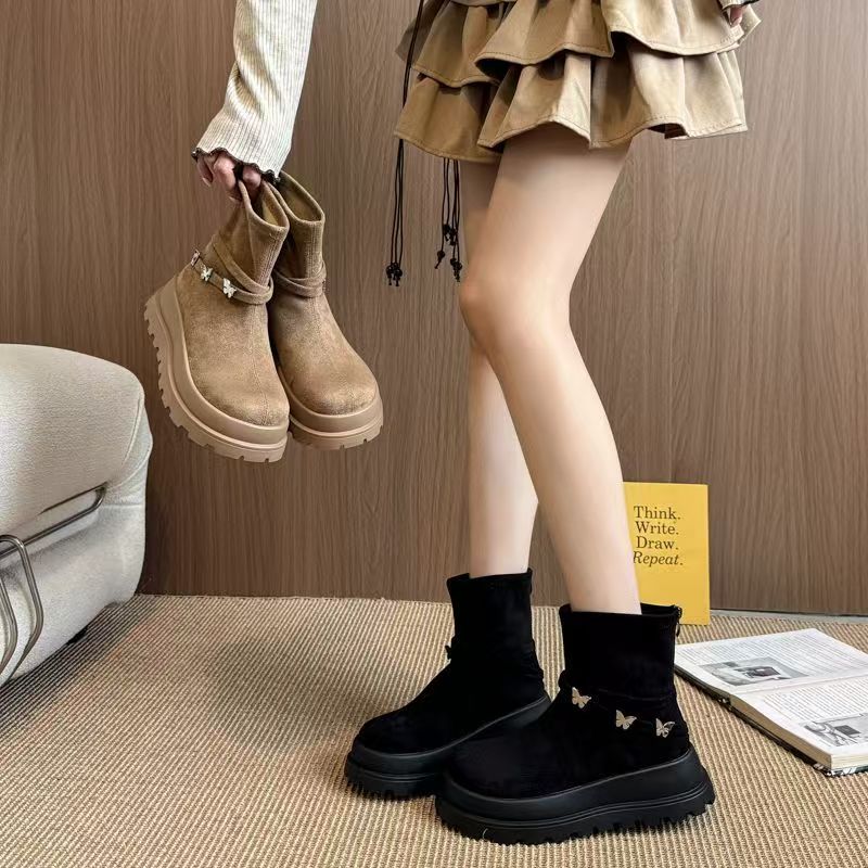 Sepatu Bot Wanita Platform Tin - Ethnic Wear ulasan dan harga