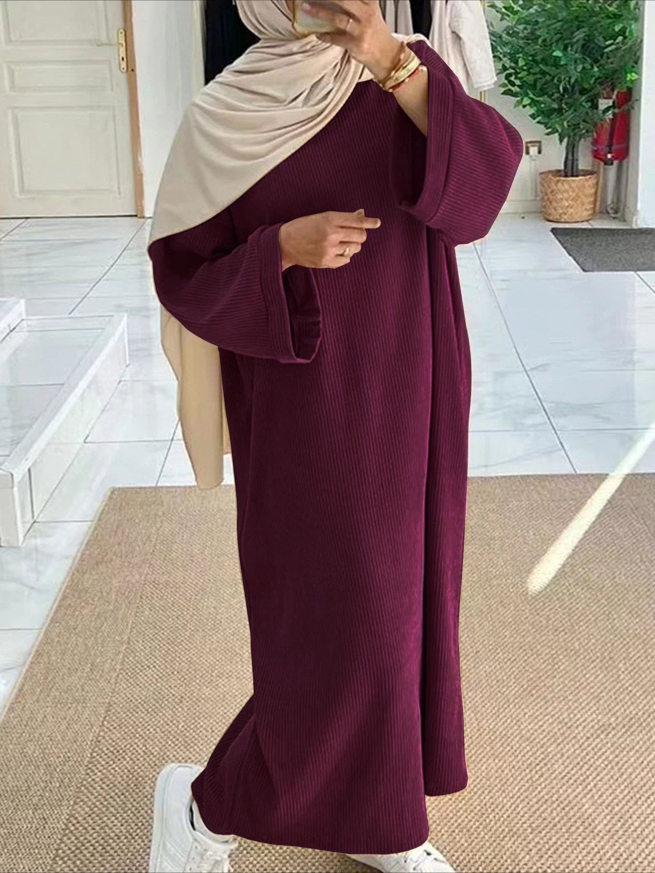 Gaun sederhana Lebaran wanita  - Jalabiya Women Arabic ulasan dan harga