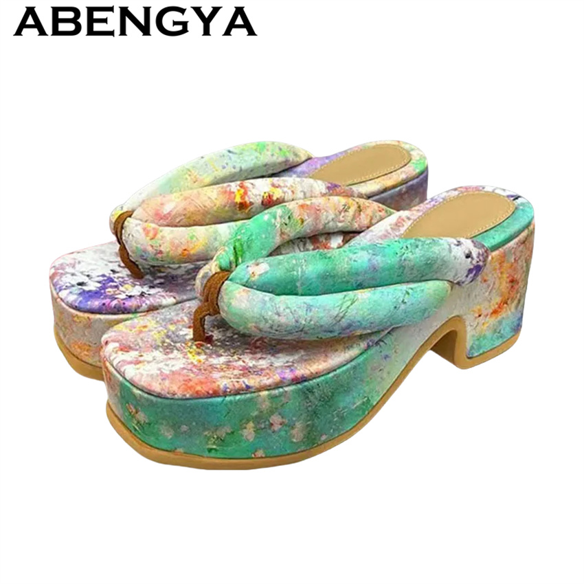Sandal Jepit Platform Tebal Mu - Ethnic Fashion Week ulasan dan harga