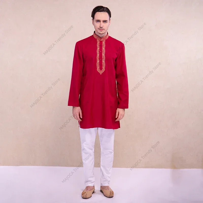 Baju Kurta Tradisional India u - Kurta Men Cotton ulasan dan harga