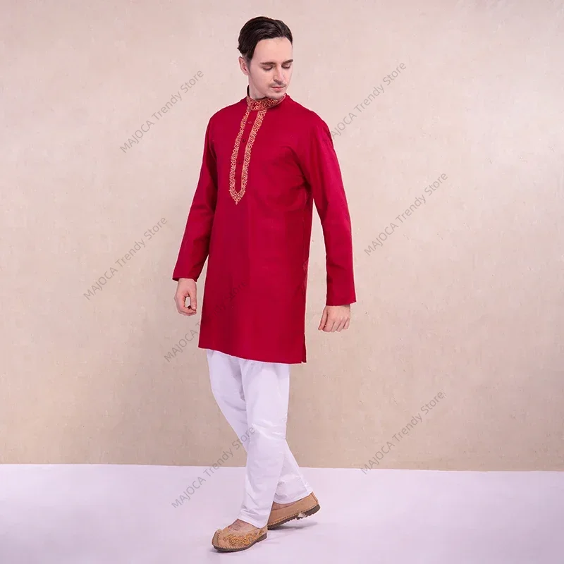 Baju Kurta Tradisional India u - Kurta Men Cotton ulasan dan harga