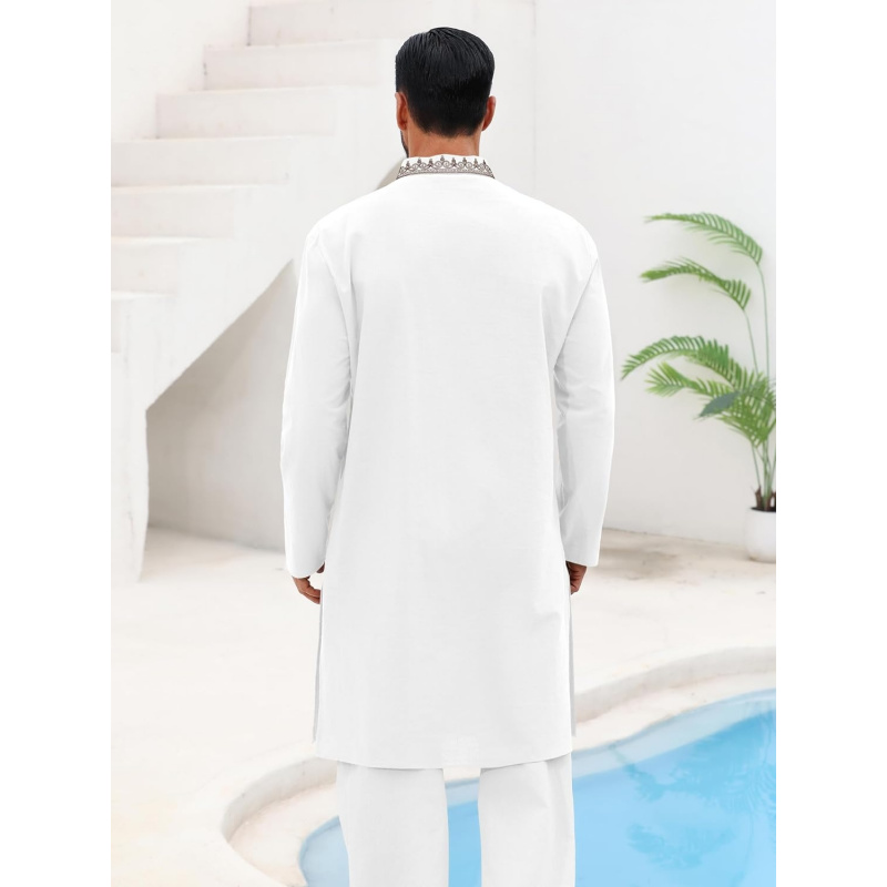 Kemeja Kaftan Thobe Katun Henl - Kurta Men Cotton ulasan dan harga
