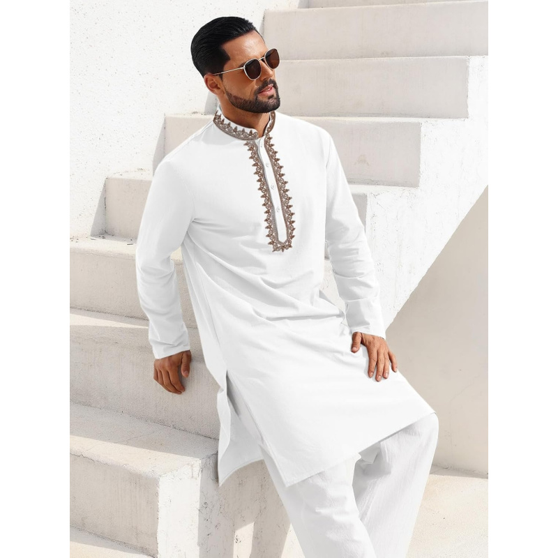 Kemeja Kaftan Thobe Katun Henl - Kurta Men Cotton ulasan dan harga
