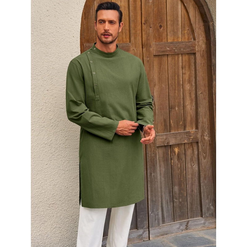 Baju Kaftan Thobe Pria Lengan  - Kurta Men Cotton ulasan dan harga