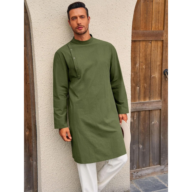 Baju Kaftan Thobe Pria Lengan  - Kurta Men Cotton ulasan dan harga