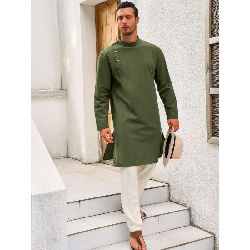 Baju Kaftan Thobe Pria Lengan  - Kurta Men Cotton ulasan dan harga