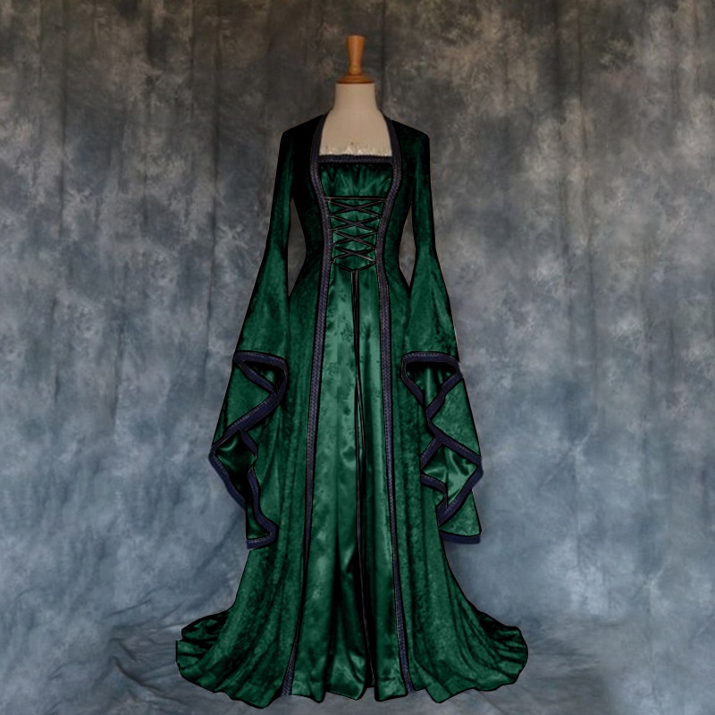 Gaun Wanita Gaya Retro Abad Pe - Ethnic Gown ulasan dan harga