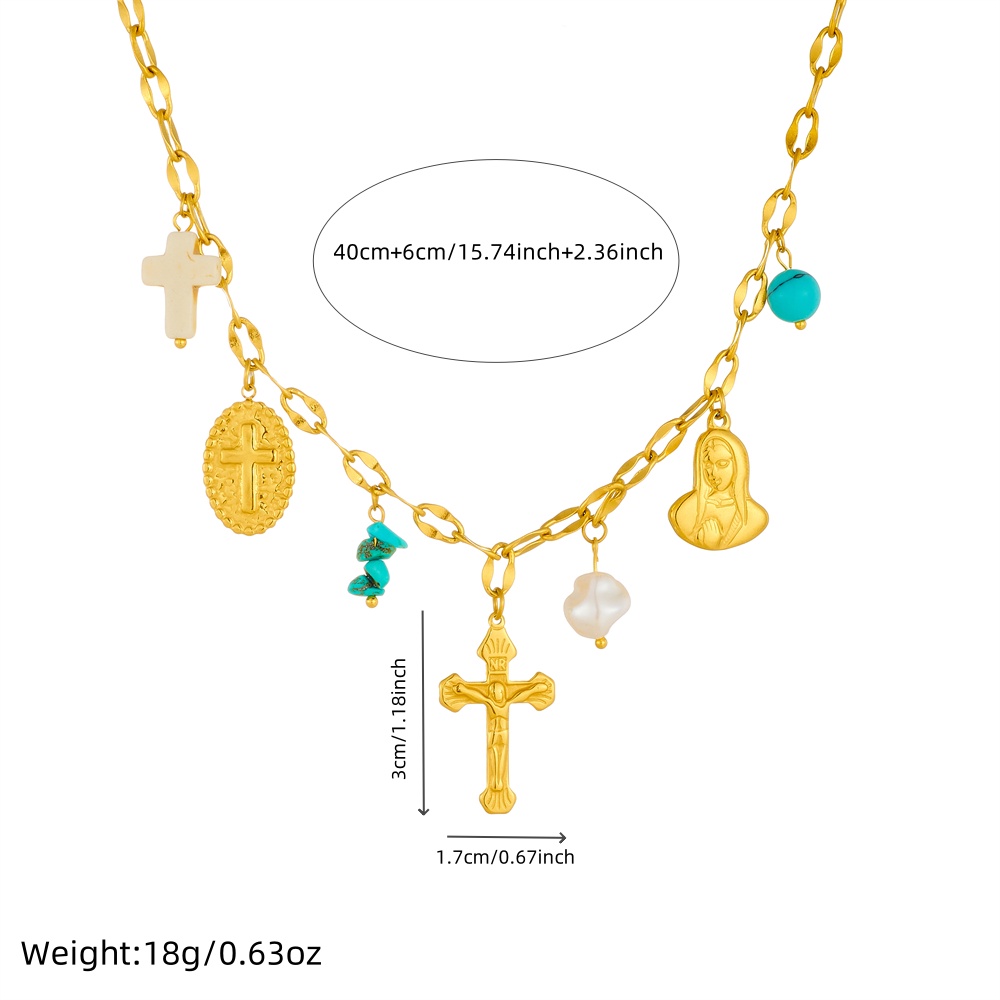 LAMENGLY 316L Kalung Liontin P - Ethnic Chic Fashion ulasan dan harga