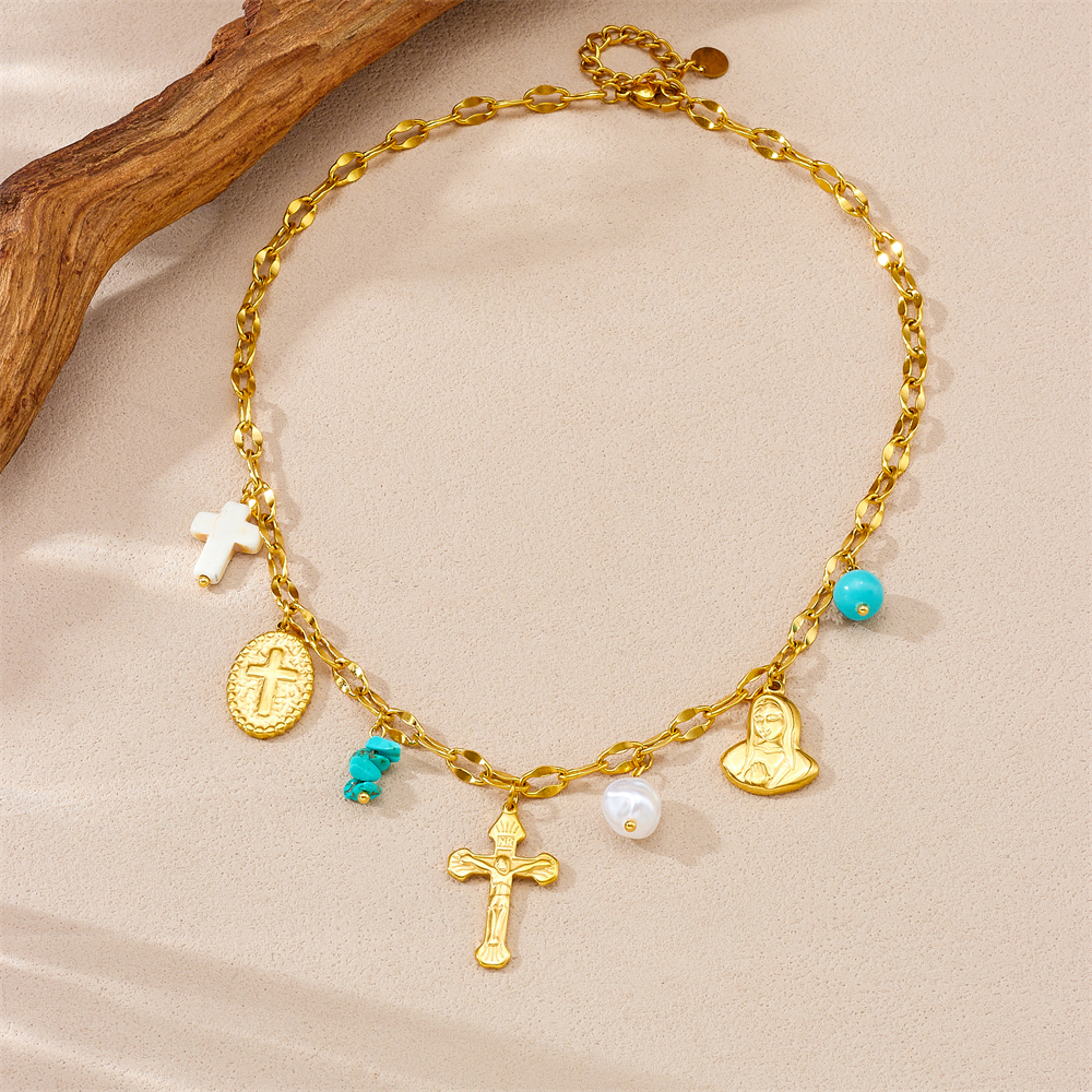 LAMENGLY 316L Kalung Liontin P - Ethnic Chic Fashion ulasan dan harga