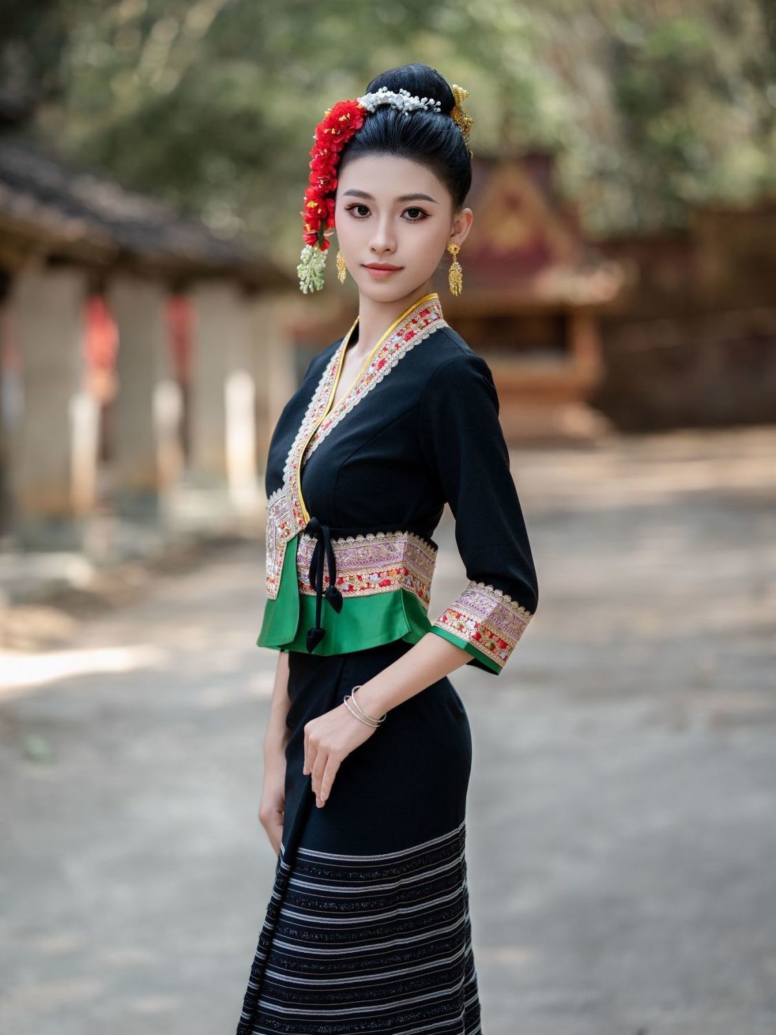 2pcs Pakaian Wanita Dai Thaila - Ethnic Style ulasan dan harga