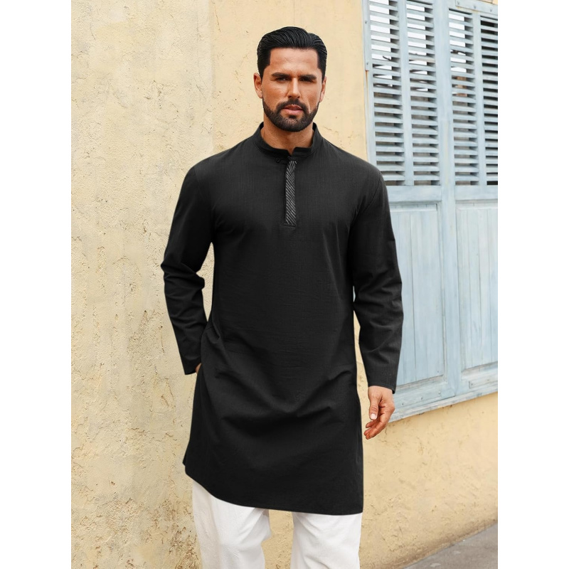 Baju Kaftan Thobe Pria Lengan  - Kurta Men Cotton ulasan dan harga
