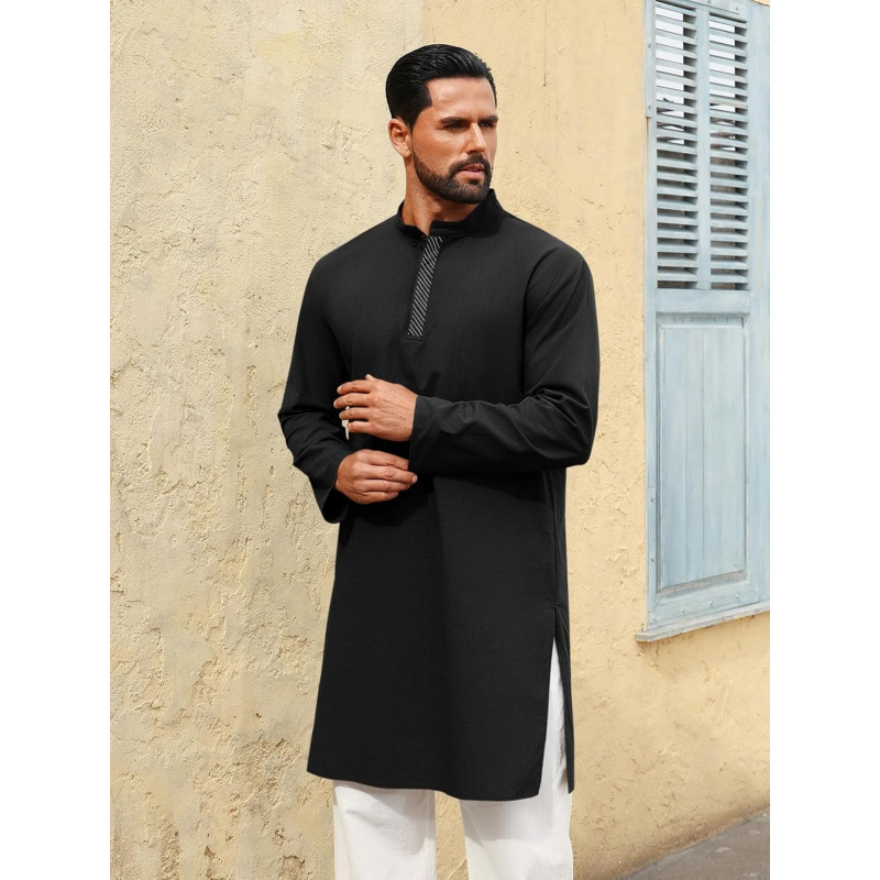 Baju Kaftan Thobe Pria Lengan  - Kurta Men Cotton ulasan dan harga
