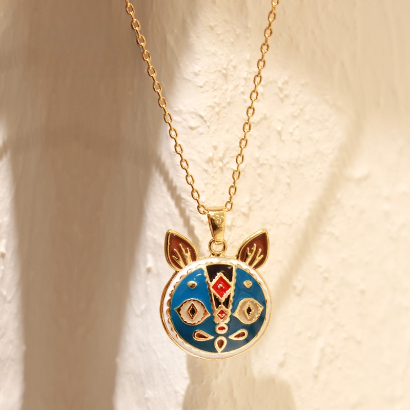 Kalung Enamel Motif Seni Etnik - Ethnic Fashion World ulasan dan harga