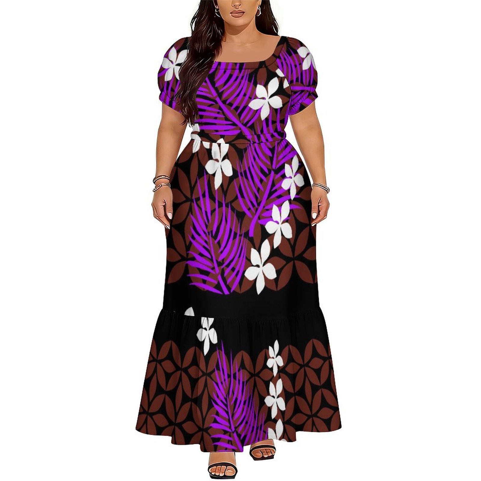 Gaun Wanita Lengan Pendek yang - Ethnic Gown ulasan dan harga