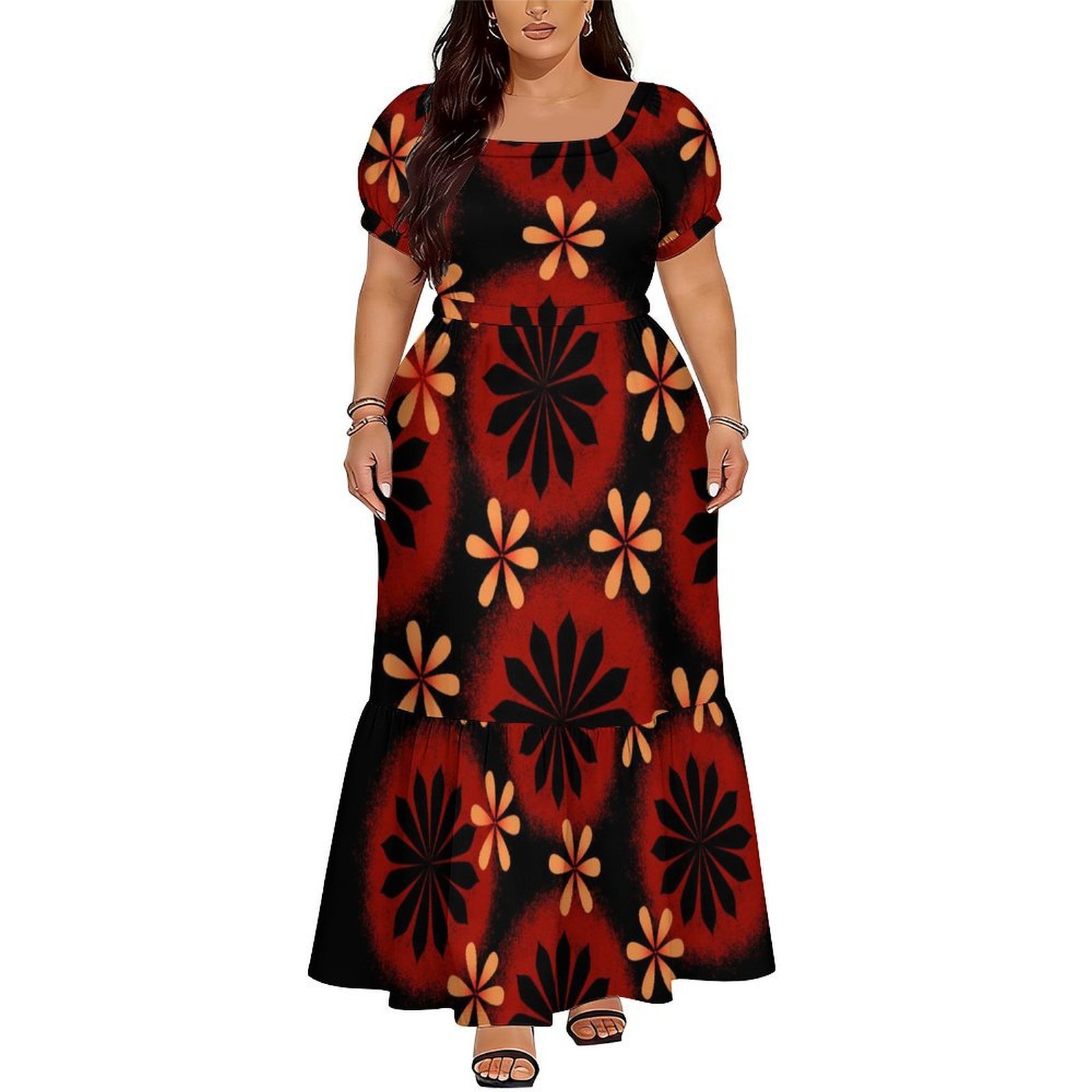 Gaun Wanita Lengan Pendek yang - Ethnic Gown ulasan dan harga