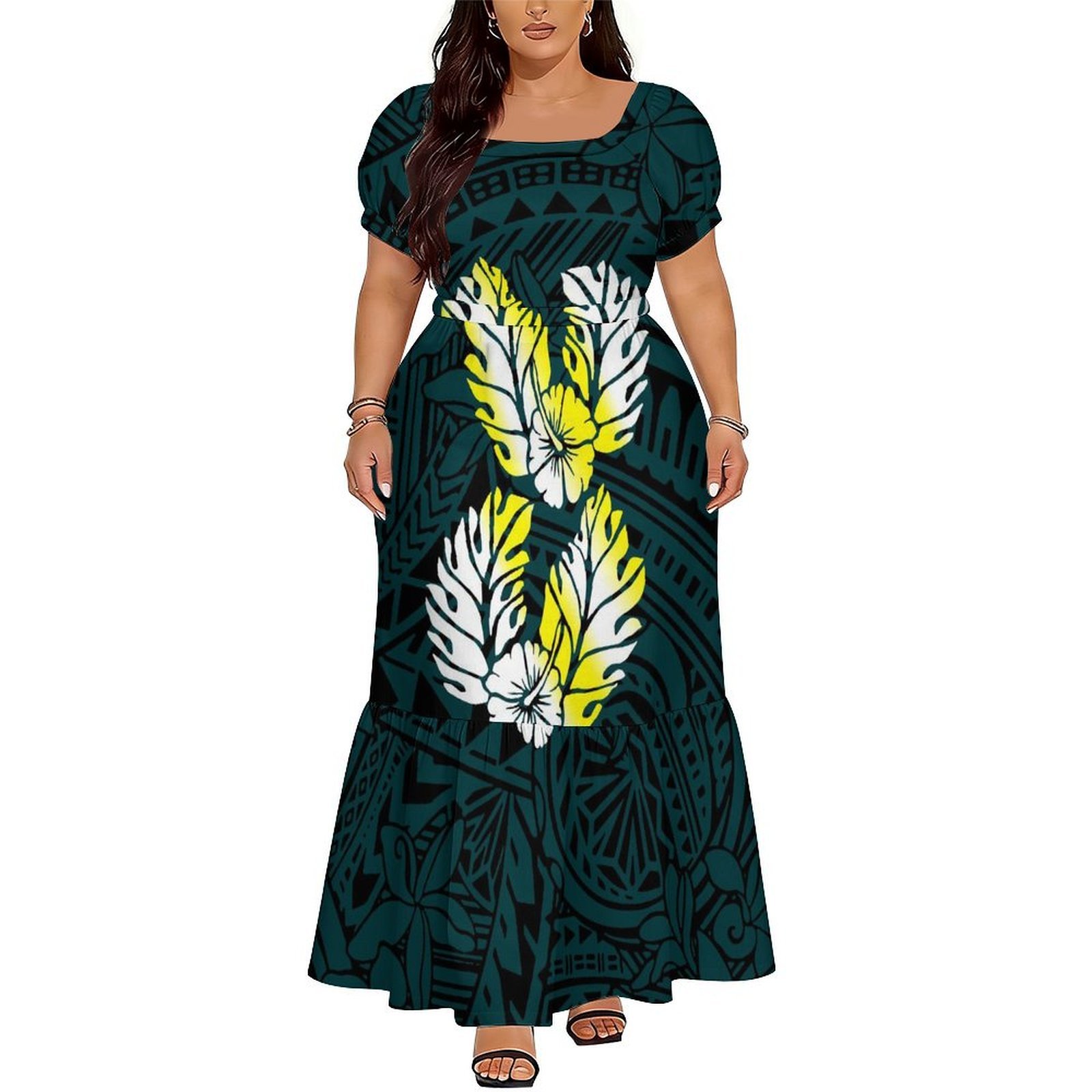 Gaun Wanita Lengan Pendek yang - Ethnic Gown ulasan dan harga